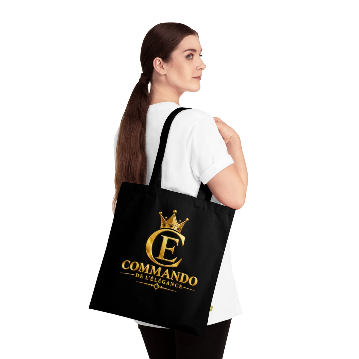ELEGANCE COMMANDO — Black Tote Bag | Nzaou Claude