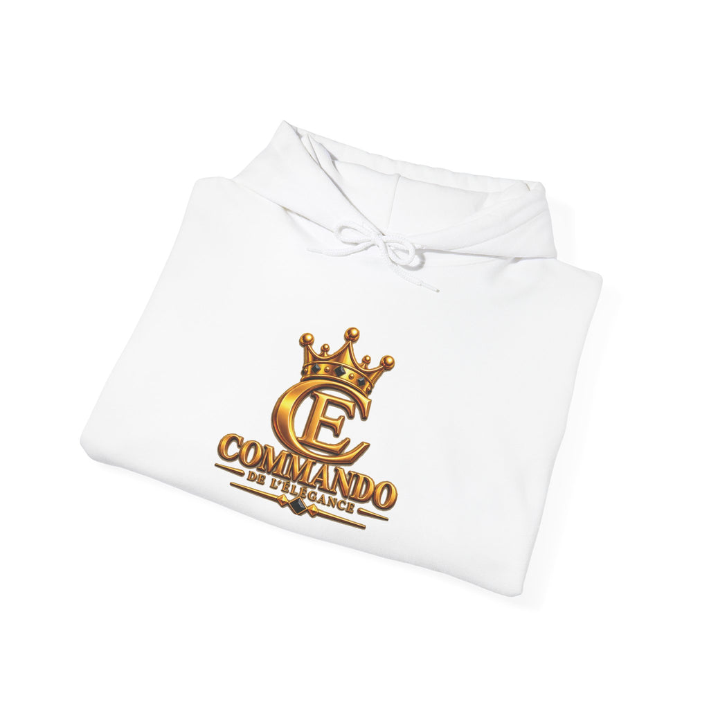 ELEGANCE COMMANDO™ Unisex Hoodie – Premium Gold Crown Graphic