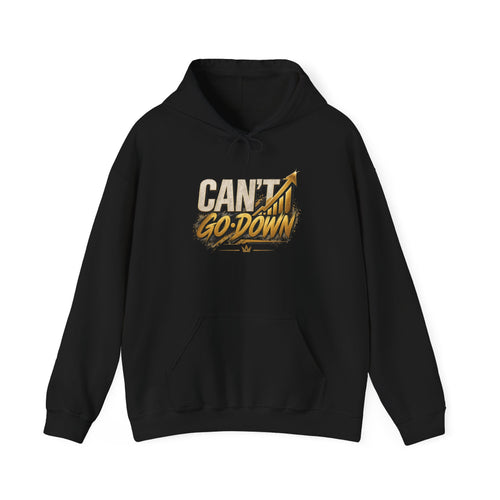 Can't Go Down Hoodie – Retro Gold Graphic Pullover