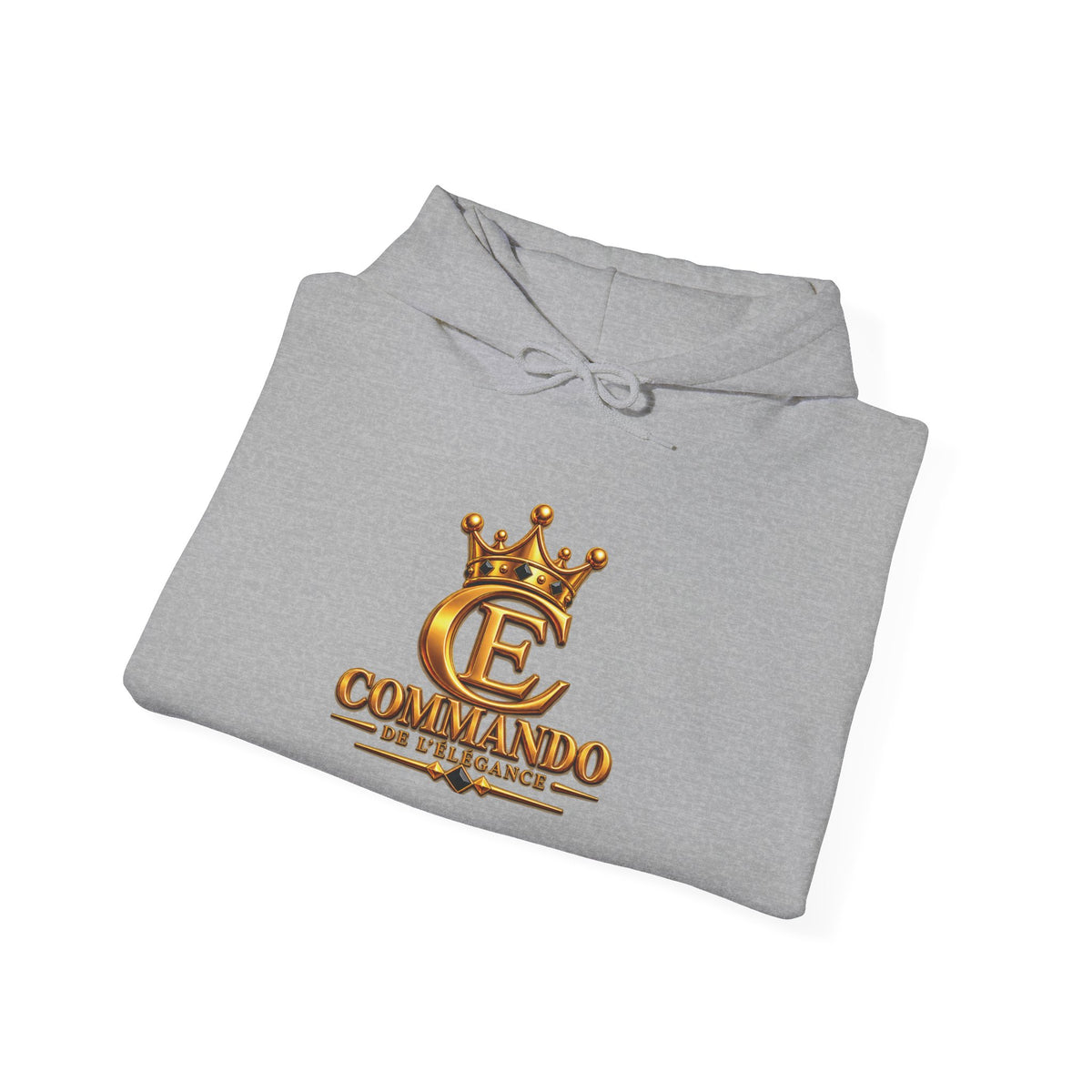 ELEGANCE COMMANDO™ Unisex Hoodie – Premium Gold Crown Graphic
