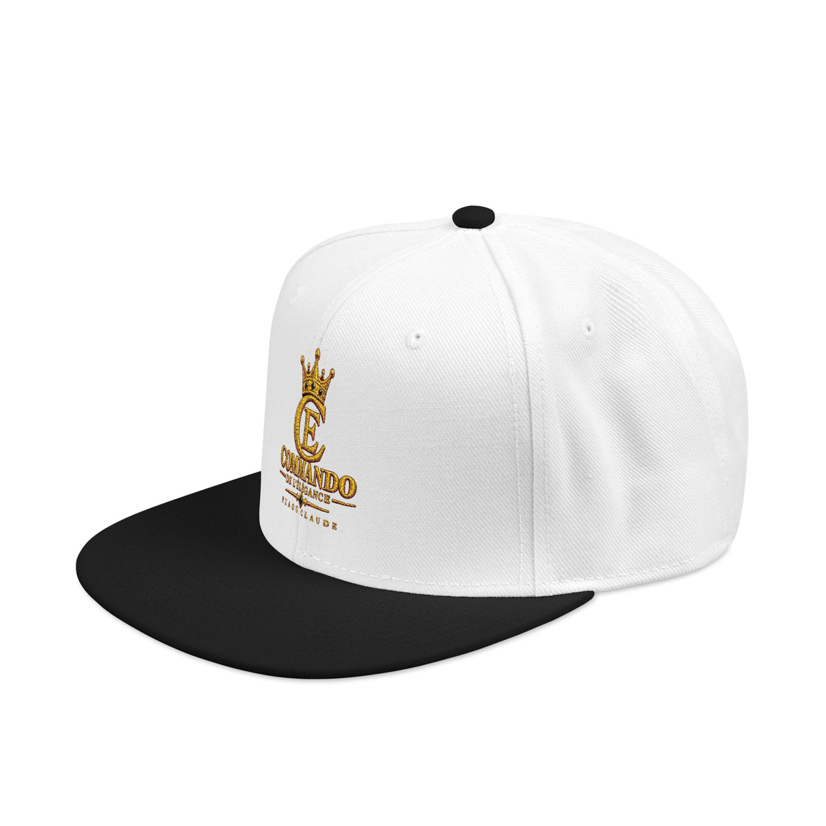ELEGANCE COMMANDO — Embroidered Snapback Cap – Nzaou Claude | Premium Luxury Streetwear