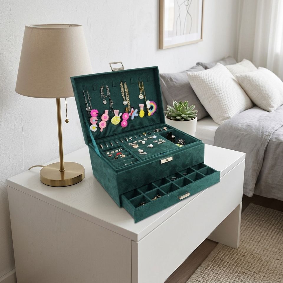 Luxurious Travel Jewelry Box - vue ouverte loft