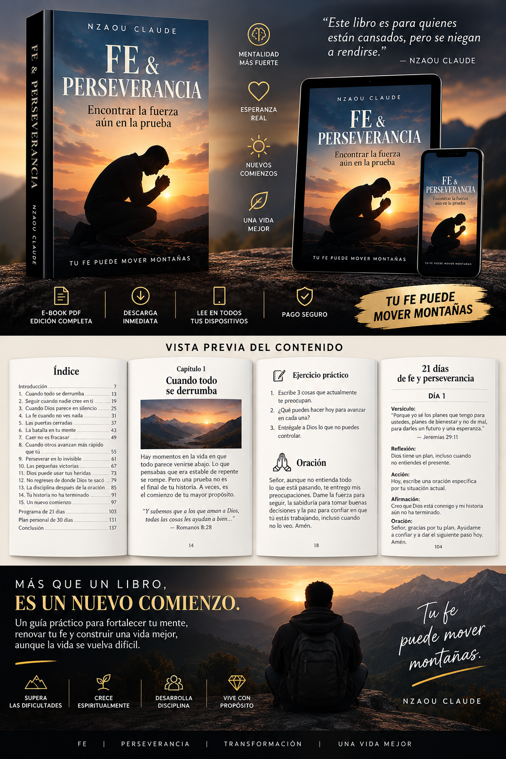 Fe y Perseverancia por Nzaou Claude - edición en español